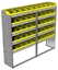 22-7563-5 Square back bin shelf unit 75"Wide x 15.5"Deep x 63"High with 5 shelves