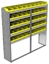 22-7572-5 Square back bin shelf unit 75"Wide x 15.5"Deep x 72"High with 5 shelves