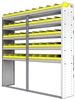 22-7572-5 Square back bin shelf unit 75"Wide x 15.5"Deep x 72"High with 5 shelves