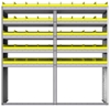 22-7572-5 Square back bin shelf unit 75"Wide x 15.5"Deep x 72"High with 5 shelves