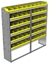 22-7572-6 Square back bin shelf unit 75"Wide x 15.5"Deep x 72"High with 6 shelves