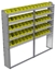 22-8172-5 Square back bin shelf unit 84"Wide x 11.5"Deep x 72"High with 5 shelves