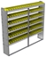 22-8372-6 Square back bin shelf unit 84"Wide x 13.5"Deep x 72"High with 6 shelves