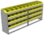 22-8536-4 Square back bin shelf unit 84"Wide x 15.5"Deep x 36"High with 4 shelves