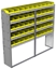 22-8572-5 Square back bin shelf unit 84"Wide x 15.5"Deep x 72"High with 5 shelves