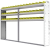 22-9158-3 Square back bin shelf unit 94"Wide x 11.5"Deep x 58"High with 3 shelves