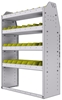 23-3348-4 Profiled back bin shelf unit 34.5"Wide x 13.5"Deep x 48"High with 4 shelves