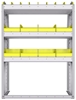 23-3548-3 Profiled back bin shelf unit 34.5"Wide x 15.5"Deep x 48"High with 3 shelves