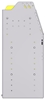 23-4536-3 Profiled back bin shelf unit 43"Wide x 15.5"Deep x 36"High with 3 shelves