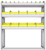 23-4548-3 Profiled back bin shelf unit 43"Wide x 15.5"Deep x 48"High with 3 shelves