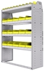 23-4558-4 Profiled back bin shelf unit 43"Wide x 15.5"Deep x 58"High with 4 shelves