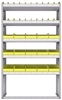 23-4572-5 Profiled back bin shelf unit 43"Wide x 15.5"Deep x 72"High with 5 shelves