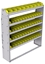 23-5363-5 Profiled back bin shelf unit 58.5"Wide x 13.5"Deep x 63"High with 5 shelves