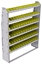 23-5372-6 Profiled back bin shelf unit 58.5"Wide x 13.5"Deep x 72"High with 6 shelves