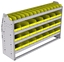 23-5536-4 Profiled back bin shelf unit 58.5"Wide x 15.5"Deep x 36"High with 4 shelves