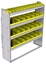 23-5563-4 Profiled back bin shelf unit 58.5"Wide x 15.5"Deep x 63"High with 4 shelves