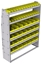23-5572-6 Profiled back bin shelf unit 58.5"Wide x 15.5"Deep x 72"High with 6 shelves