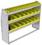 23-6548-3 Profiled back bin shelf unit 67"Wide x 15.5"Deep x 48"High with 3 shelves