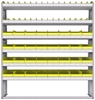 23-6572-6 Profiled back bin shelf unit 67"Wide x 15.5"Deep x 72"High with 6 shelves