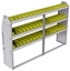 23-7348-3 Profiled back bin shelf unit 75"Wide x 13.5"Deep x 48"High with 3 shelves