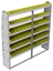 23-7372-6 Profiled back bin shelf unit 75"Wide x 13.5"Deep x 72"High with 6 shelves