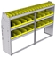 23-7548-3 Profiled back bin shelf unit 75"Wide x 15.5"Deep x 48"High with 3 shelves