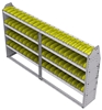 23-8348-4 Profiled back bin shelf unit 84"Wide x 13.5"Deep x 48"High with 4 shelves