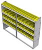 23-8563-4 Profiled back bin shelf unit 84"Wide x 15.5"Deep x 63"High with 4 shelves