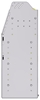 23-9336-4 Profiled back bin shelf unit 94"Wide x 13.5"Deep x 36"High with 4 shelves