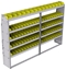 23-9363-5 Profiled back bin shelf unit 94"Wide x 13.5"Deep x 63"High with 5 shelves