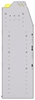 23-9548-4 Profiled back bin shelf unit 94"Wide x 15.5"Deep x 48"High with 4 shelves