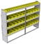 23-9563-4 Profiled back bin shelf unit 94"Wide x 15.5"Deep x 63"High with 4 shelves