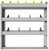 24-3136-3 Square back bin separator combo shelf unit 34.5"Wide x 11.5"Deep x 36"High with 3 shelves