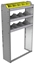 24-3158-3 Square back bin separator combo shelf unit 34.5"Wide x 11.5"Deep x 58"High with 3 shelves