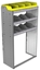 24-3558-3 Square back bin separator combo shelf unit 34.5"Wide x 15.5"Deep x 58"High with 3 shelves