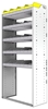 24-3572-5 Square back bin separator combo shelf unit 34.5"Wide x 15.5"Deep x 72"High with 5 shelves