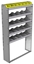 24-4172-5 Square back bin separator combo shelf unit 43"Wide x 11.5"Deep x 72"High with 5 shelves
