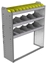 24-4348-3 Square back bin separator combo shelf unit 43"Wide x 13.5"Deep x 48"High with 3 shelves