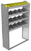 24-4363-4 Square back bin separator combo shelf unit 43"Wide x 13.5"Deep x 63"High with 4 shelves