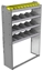 24-4363-4 Square back bin separator combo shelf unit 43"Wide x 13.5"Deep x 63"High with 4 shelves