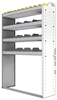 24-4363-4 Square back bin separator combo shelf unit 43"Wide x 13.5"Deep x 63"High with 4 shelves