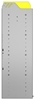24-4548-4 Square back bin separator combo shelf unit 43"Wide x 15.5"Deep x 48"High with 4 shelves