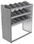 24-4848-3 Square back bin separator combo shelf unit 43"Wide x 18.5"Deep x 48"High with 3 shelves