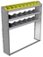 24-5158-3 Square back bin separator combo shelf unit 58.5"Wide x 11.5"Deep x 58"High with 3 shelves