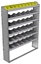 24-5172-6 Square back bin separator combo shelf unit 58.5"Wide x 11.5"Deep x 72"High with 6 shelves
