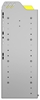 24-5336-4 Square back bin separator combo shelf unit 58.5"Wide x 13.5"Deep x 36"High with 4 shelves