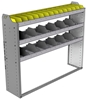 24-5348-3 Square back bin separator combo shelf unit 58.5"Wide x 13.5"Deep x 48"High with 3 shelves
