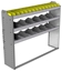 24-5348-3 Square back bin separator combo shelf unit 58.5"Wide x 13.5"Deep x 48"High with 3 shelves