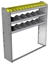 24-5358-3 Square back bin separator combo shelf unit 58.5"Wide x 13.5"Deep x 58"High with 3 shelves
