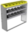 24-5548-3 Square back bin separator combo shelf unit 58.5"Wide x 15.5"Deep x 48"High with 3 shelves